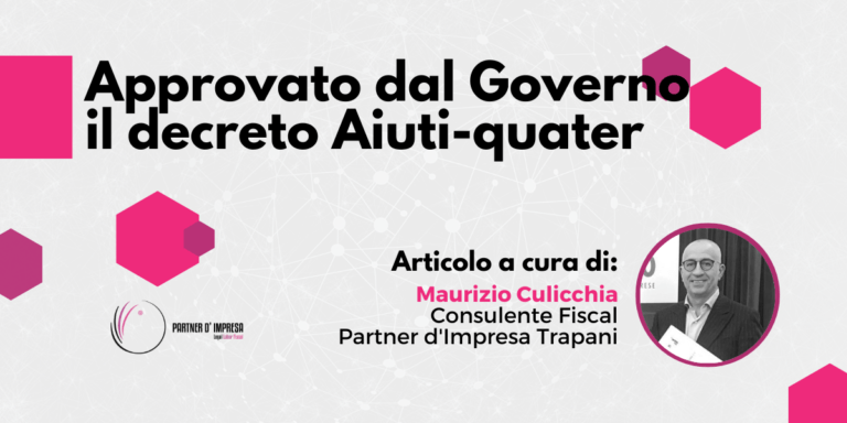 Approvato dal Governo il decreto Aiuti-quater