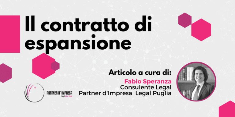 Il contratto di espansione 10 Il contratto di espansione